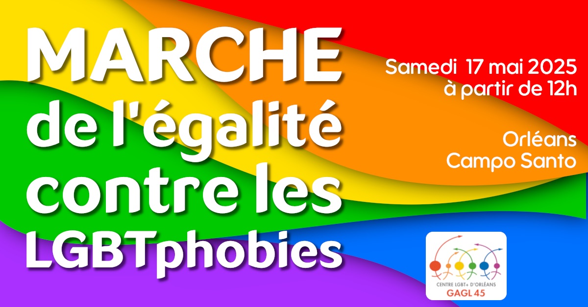 La Licra Loiret est fière d'annoncer sa participation à la 11ème Marche orléanaise de l'égalité contre les LGBTphobies, organisée par le Groupe Action Gay et Lesbien Loiret (GAGL45), centre LGBT+ d'Orléans.